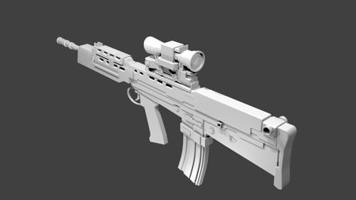 L85A2 Assault Rifle Untextured preview image